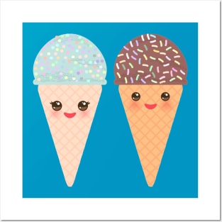 Ice cream waffle cone (2) Posters and Art